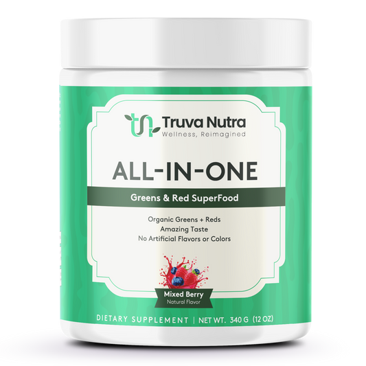 All - In/One Greens & Red SuperFood + Immune 270g Mixed Berry w/Natural Flavo