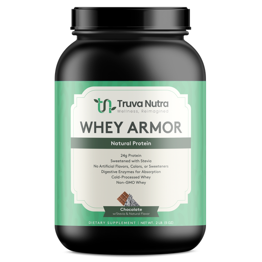 2lb Whey Armor Natural Protein Chocolate w/Stevia & Natural Flavor