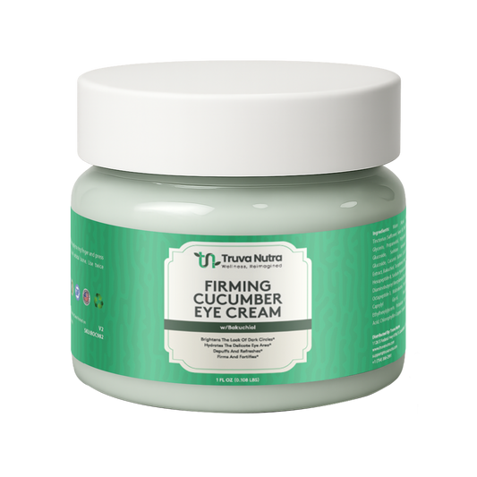 Firming Cucumber Eye Cream w/Bakuchiol, USA Made, Clean & Vegan